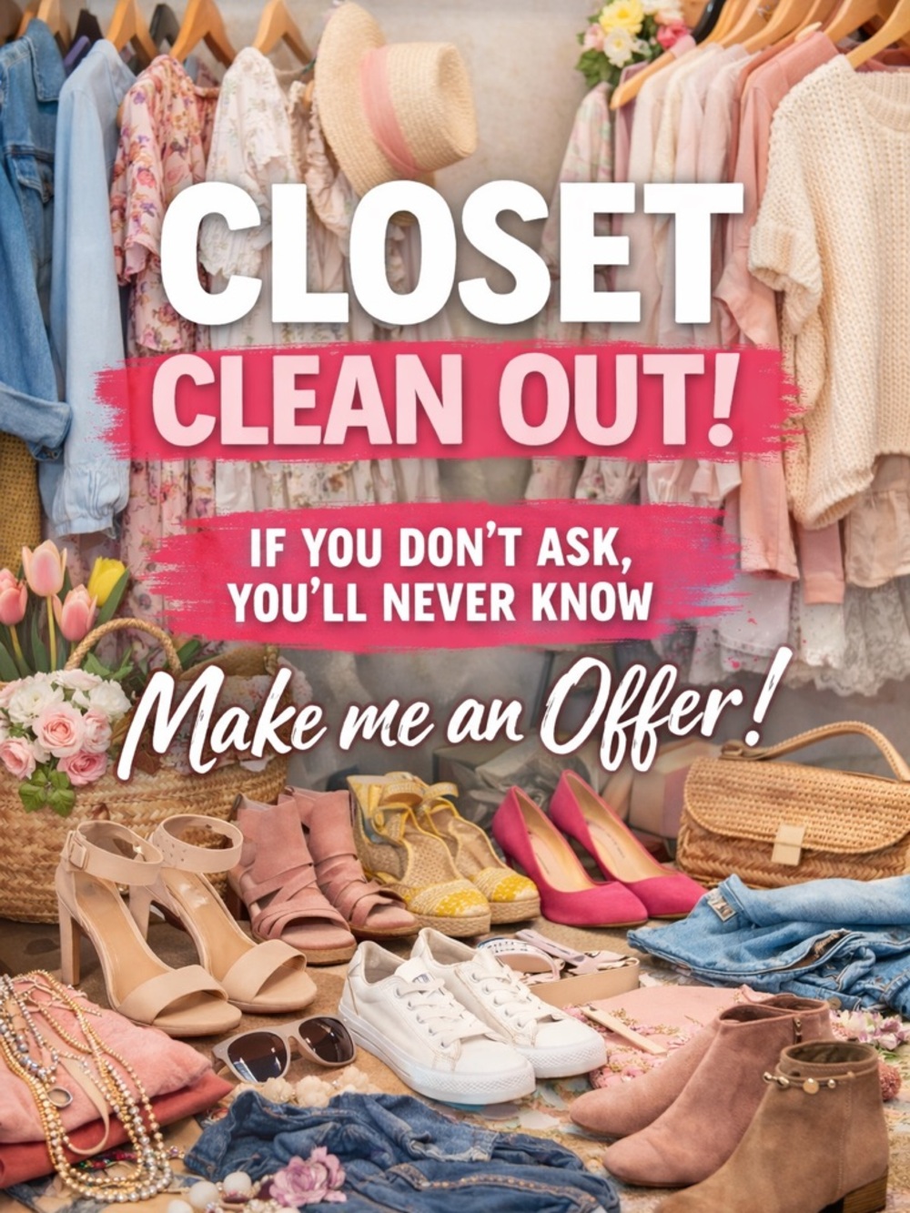 Closet Clean Out! Spring Sale! Make a bundle! Make an offer!
